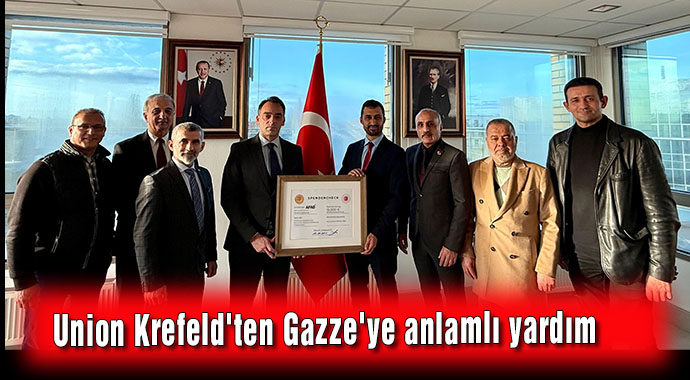 Union Krefeld'ten Gazze'ye anlamlı yardım
