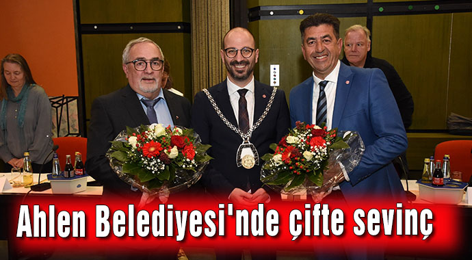 AHLEN BELEDİYESİ'NDE ÇİFTE SEVİNÇ