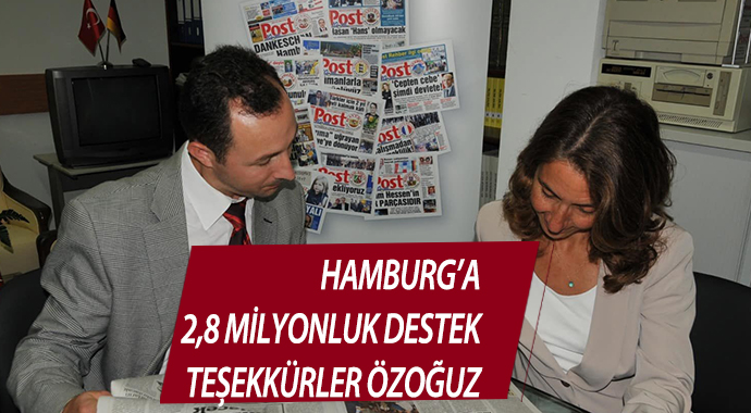 Hamburg'a 2,8  milyonluk destek
